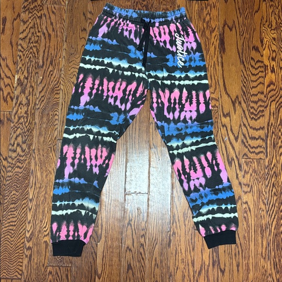 Justice Colorful Tie-Dye Hoodie and Joggers Set Girls Size: 12/14 - Picture 2 of 3